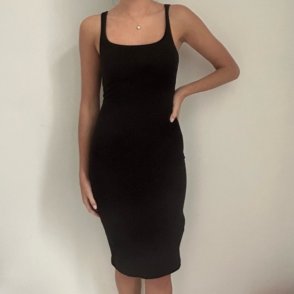 Black Tank Midi Dress / Size S - Picture 1 of 4